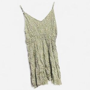 shein vacay green floral dress